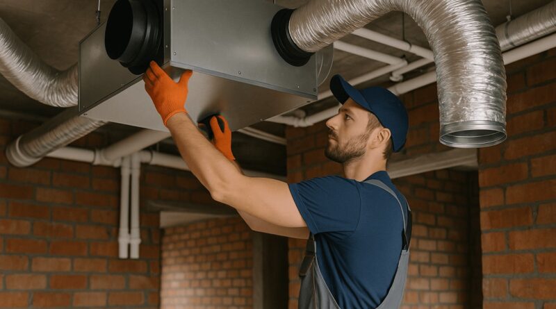 Montaż rekuperacji - wentylacji mechanicznej z odzyskiem ciepła.